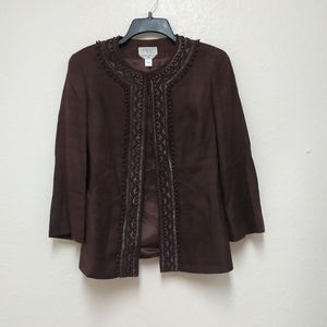 EUC Talbots hand woven silk blazer